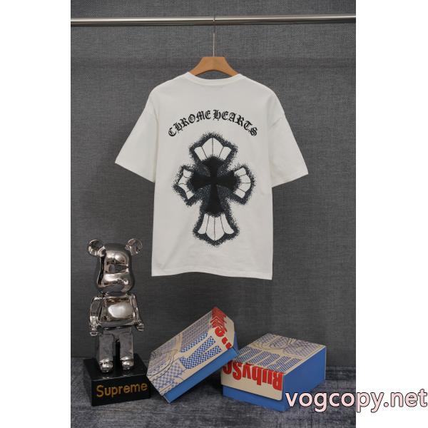 コピー ブランド 優良半袖TシャツCHROME HEARTS気分がアガる 快適な着心地 カラー豊富