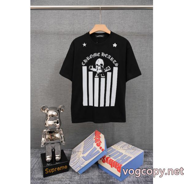 ブランド 品 コピー大人っぽく仕上げ 高級感が漂う 撥水素材CHROME HEARTS半袖Tシャツ