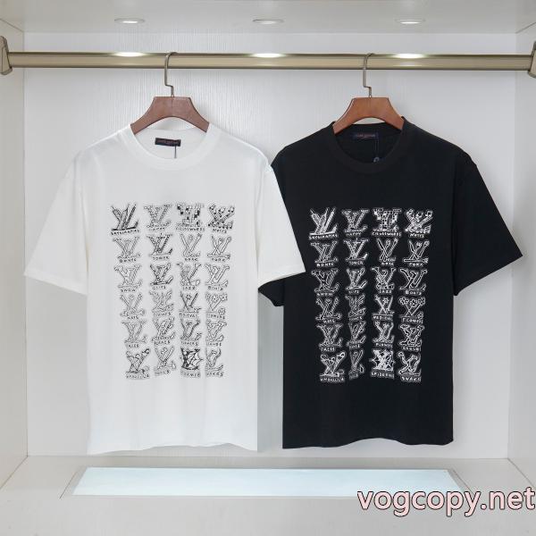話題が沸騰中 数量限定送料無料 エレガント系スタイル半袖Tシャツブランド 偽物LOUIS VUITTON