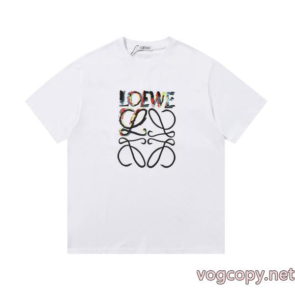 超人気デザイン HOT安い 上品でベーシックLOEWEブランド コピー 専門半袖Tシャツ