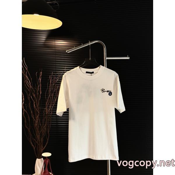 高級素材 秀逸アイテム 人気が再燃！LOUIS VUITTONコピー ブランド 通販 安心半袖Tシャツ