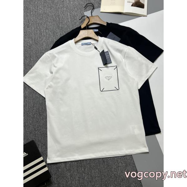ブランド フェイク半袖TシャツPRADA確保済安い 新作入荷 男女兼用