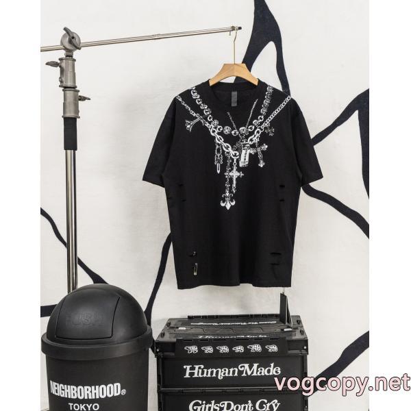 着こなし自在 魅力的 魅力的半袖TシャツCHROME HEARTSブランド コピー 品