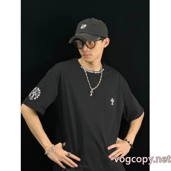 コピー ブランド 通販個性的なデザイン  NEW　新作  2026らしい華やか半袖TシャツCHROME HEARTS