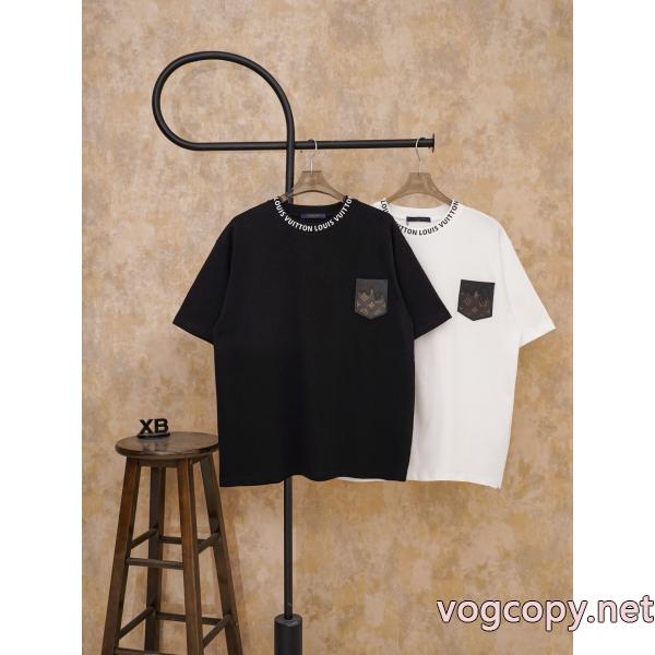 半袖Tシャツ激安 ブランド 通販LOUIS VUITTON大人気個性がある雰囲気 春季新作品 首胸ロゴ
