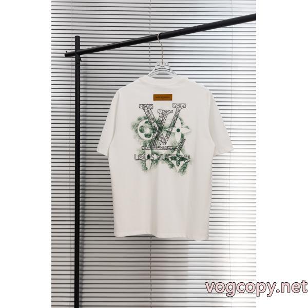 コピー ブランド 通販夏のカジュアルコーデに欠かせない 北欧ブランド 激安大低価半袖TシャツLOUIS VUITTON