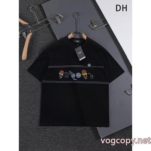 FENDI超一流のブランド 話題人気商品 欧米韓流半袖Tシャツコピー 品 販売