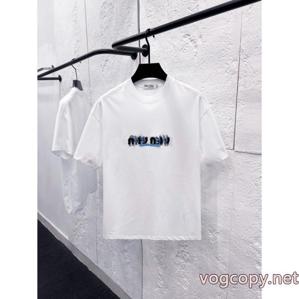 活躍アイテム 激安セール 新作人気ブランド スーパー コピー 店舗MIUMIU半袖Tシャツ