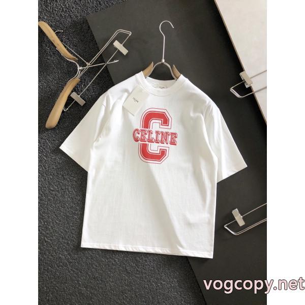 人気限定品 無造作 VIPセールで奇跡即発送半袖Tシャツブランド スーパー コピーセリーヌ