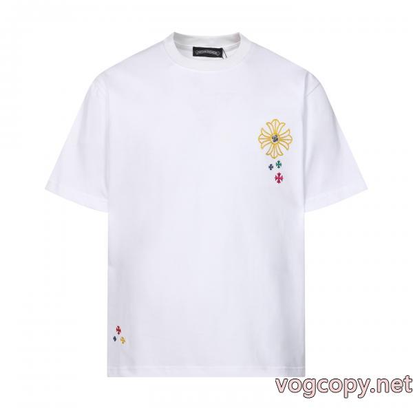 上品キレイ VIPセールで奇跡 透け感優しいブランド アクセサリー 激安半袖TシャツCHROME HEARTS