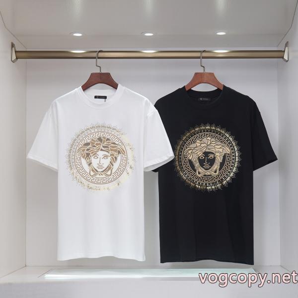 ブランド コピー半袖TシャツVERSACE流行アイテム 大人っぼい ピュアな印象に