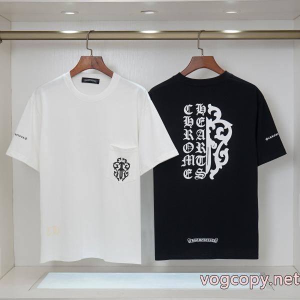 肌触りの気持ちい〜  激安大特価得価 定番のストリートスタイル半袖TシャツCHROME HEARTS激安 ブランド 通販