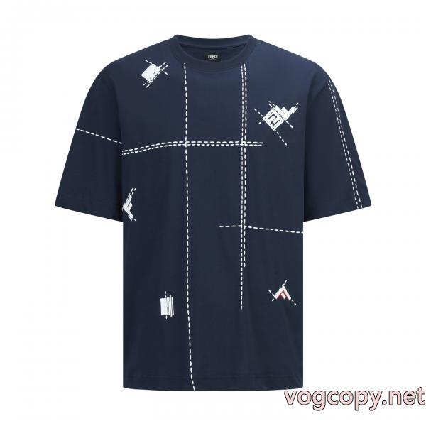 コピー 商品 ブランド半袖Tシャツ清涼感あるカジュアル 新色登場 最新アイテムFENDI