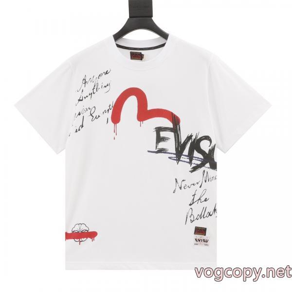 ブランド 偽物人気新作登場 超カッコイイ 国内未入荷半袖TシャツEVISU