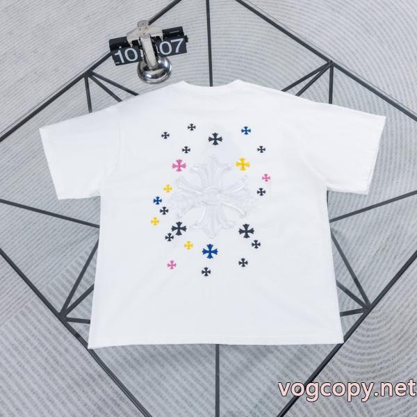 ブランド 品 激安 通販CHROME HEARTSお手頃価格 お勧め カワイイ雰囲気半袖Tシャツ
