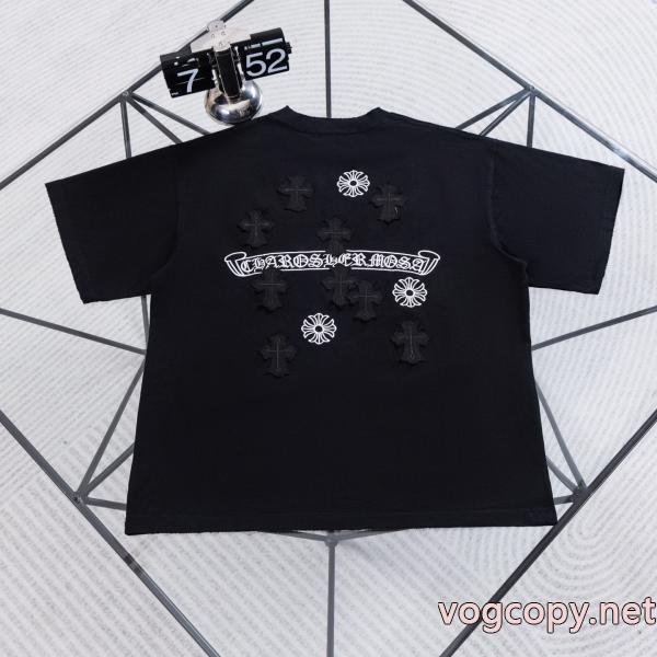 欧米韓流/雑誌  夏大人気のアイテム 人気商品は即品切れ半袖TシャツCHROME HEARTSコピー 品 ブランド