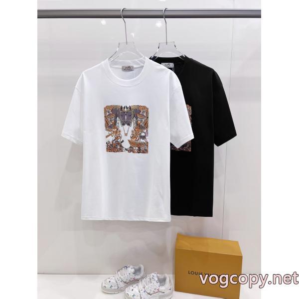 HERMES春の新生活 超人気*入手困難 オシャレな雰囲気半袖Tシャツブランド コピー 販売