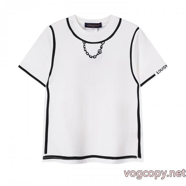 ブランド コピー 優良店半袖TシャツLOUIS VUITTONオシャレな印象に 視線を集めて 即発送可