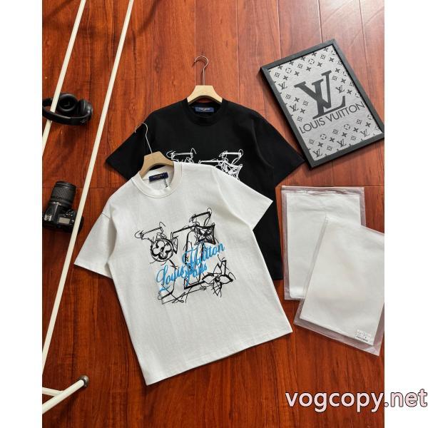 偽 ブランドLOUIS VUITTON半袖Tシャツ大人気可愛い 定番の人気商品 ステキ