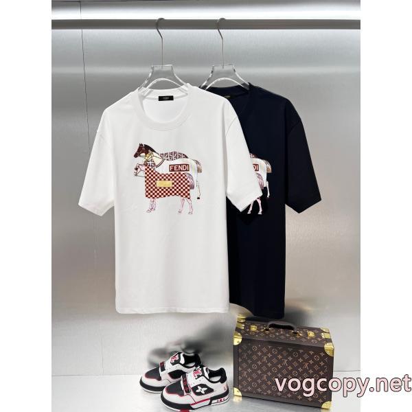 スーパー コピー ブランド 通販半袖TシャツFENDI欧米風 洗練な一品 今年大人気