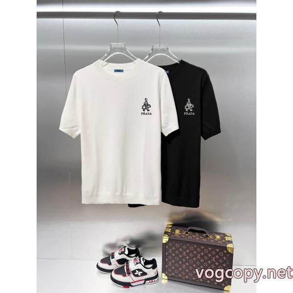 大好評アイテム 映え度MAX 超目玉新作PRADA半袖Tシャツブランドコピー