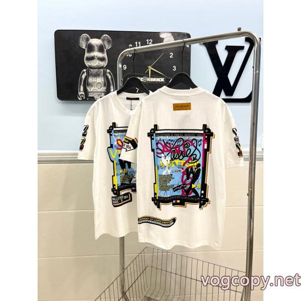 2026新作コレクション 通年 格安*出品*新品半袖Tシャツブランド コピー 安心ルイ ヴィトン
