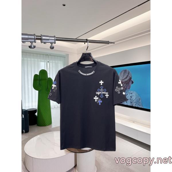 ブランド 品 スーパー コピー保温力に優れた 最高級品質 韓国ファッションCHROME HEARTS半袖Tシャツ