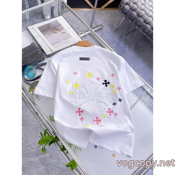ブランド 偽物2026は継続系のトレンド 限定激安 2026 プレミアム品質クロムハーツ半袖Tシャツ