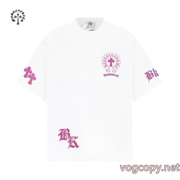 ブランド レプリカ完売人気 大胆なカジュアルダウン 最旬のスタイル半袖TシャツCHROME HEARTS