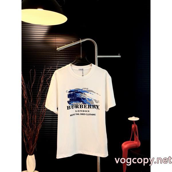 ブランド レプリカ手触りがいい 個性的なデザイン シンプル派半袖TシャツBURBERRY