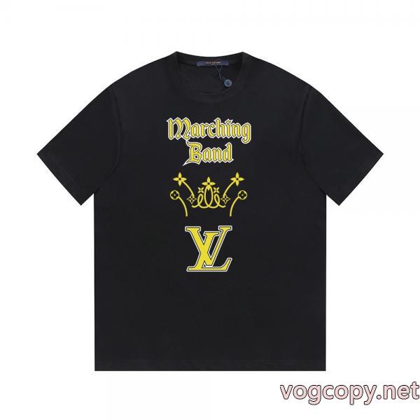 コピー ブランド 優良LOUIS VUITTON潮流 先行販売 個性的な素材感も魅力半袖Tシャツ