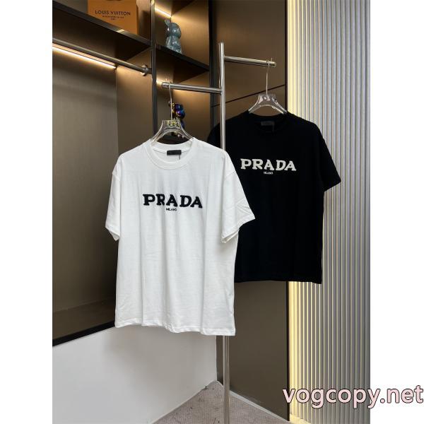 パーフェクト 今季トレンド 防热性に優れた半袖TシャツPRADAブランド コピー 専門店