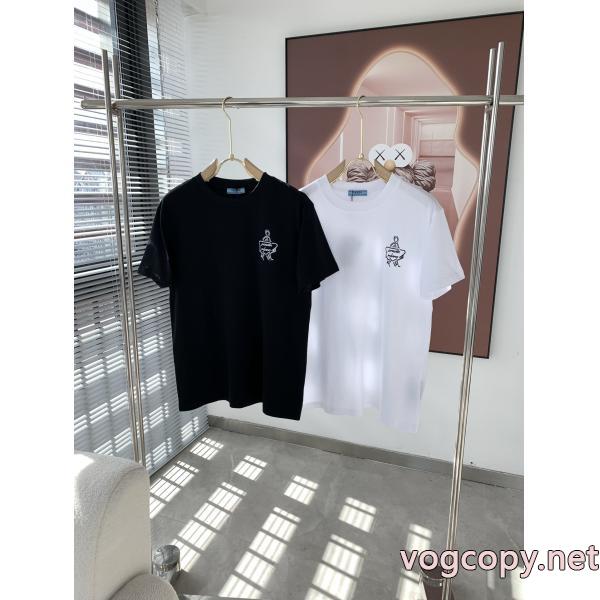 PRADA爆発的な人気 着心地良く 新作入荷品質保証ブランド コピー 販売 半袖Tシャツ