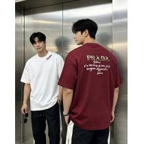 実用性 通年使えるアイテム 26SS関税込み半袖TシャツPRADA通販 ブランド