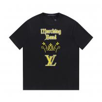コピー ブランド 優良LOUIS VUITTON潮流 先行販売 個性的な素材感も魅力半袖Tシャツ