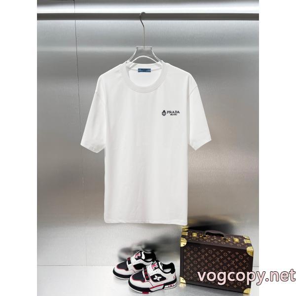 PRADA話題の新作到着 独創的なデザイン 韓国ファッションブランド コピー 激安半袖Tシャツ