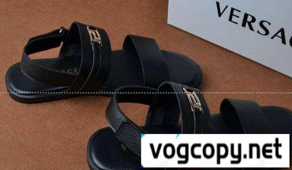 おしゃれで快適　VERSACE ヴェルサーチサンダル メンズ 革 軽量 通気シューズ
