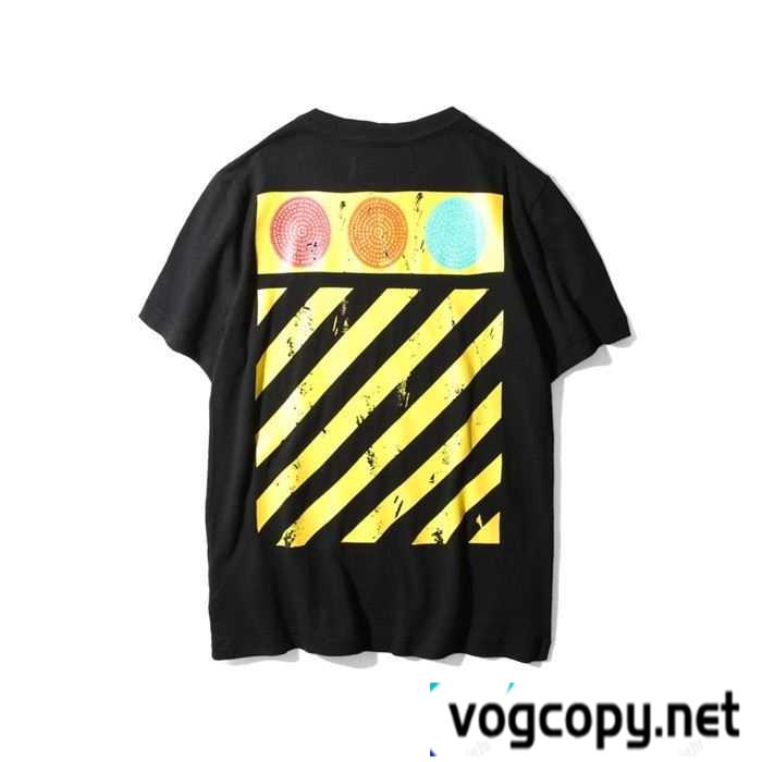 2018春夏新品OFF-WHITEオフホワイトＴシャツ通販男女兼用半袖クルーネックトップスブラック、ホワイト2色