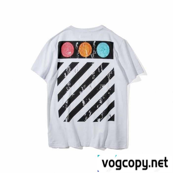 2018春夏新品OFF-WHITEオフホワイトＴシャツ通販男女兼用半袖クルーネックトップスブラック、ホワイト2色