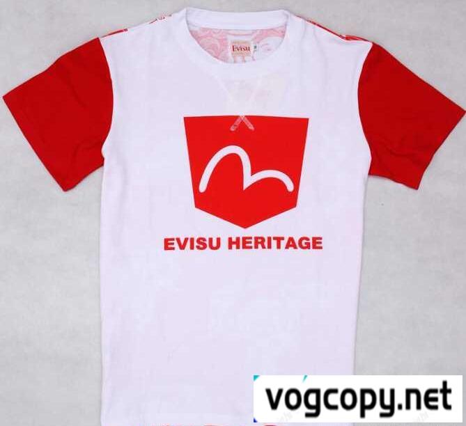 快適な着心地を保つEVISU エヴィス　伸縮性のある半袖 Tシャツ 2色可選.