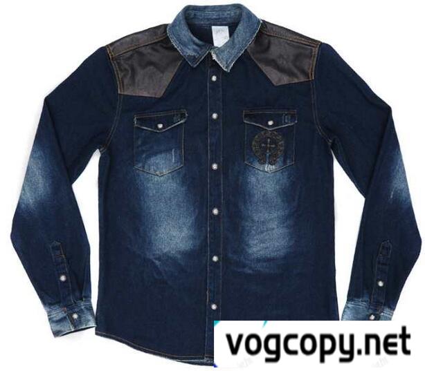 上品にコーディネート CHROME HEARTS クロムハーツ  一味違ったデニムジャケットコート.