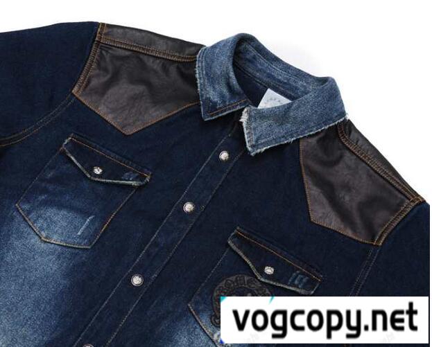 上品にコーディネート CHROME HEARTS クロムハーツ  一味違ったデニムジャケットコート.