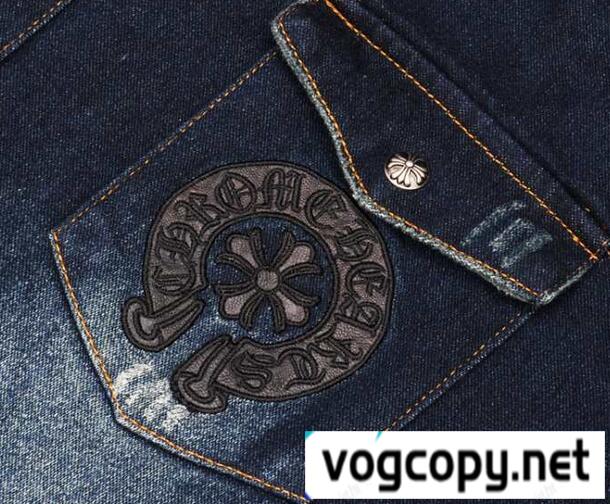 上品にコーディネート CHROME HEARTS クロムハーツ  一味違ったデニムジャケットコート.