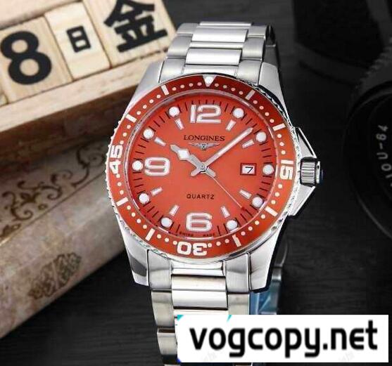 高品質 LONGINES ロンジン 視認性が高い男性用腕時計 3針クロノグラフ 日付表示 8色可選.