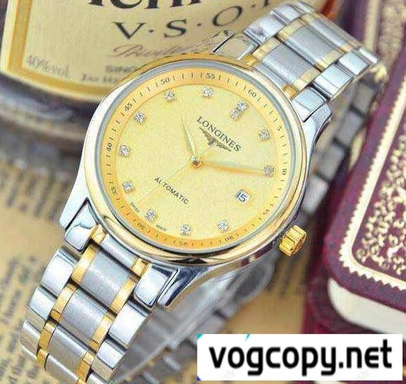 防水性能あるLONGINESロンジン フラッグシップ ステンレスバンド　日付表示自動巻腕時計 メンズ l47744276