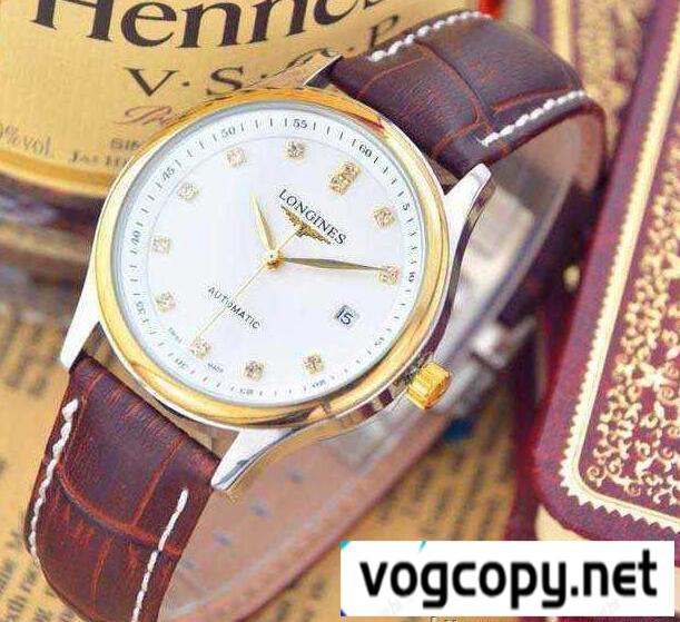 防水性能あるLONGINESロンジン フラッグシップ ステンレスバンド　日付表示自動巻腕時計 メンズ l47744276