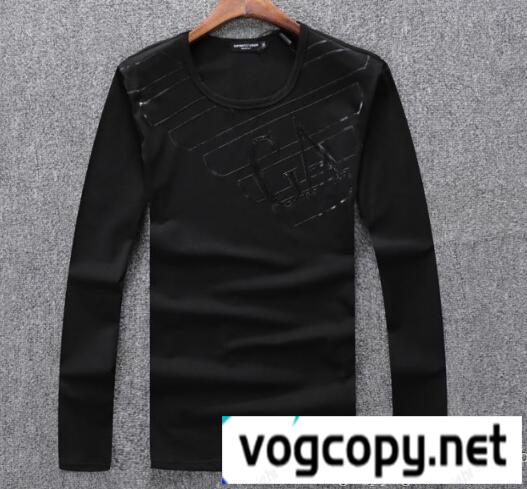 肌触り心地いいアルマーニメンズ服長袖TシャツARMANIカットソー インナートップス2色可選