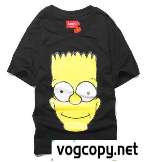 トレンド シュプリームコピーＴシャツ SUPREME シンプソンプリント半袖クールネックブラック