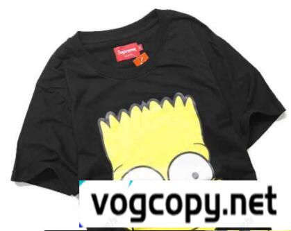 トレンド シュプリームコピーＴシャツ SUPREME シンプソンプリント半袖クールネックブラック