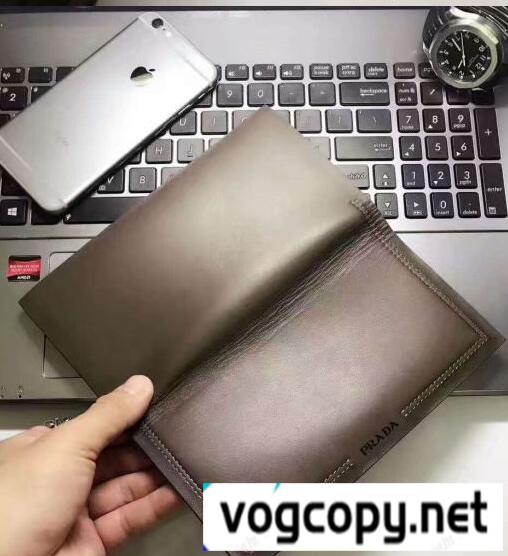 ◆モデル愛用◆PRADAプラダ財布メンズビジネス用二つ折り本革レザースーパーコピー長財布